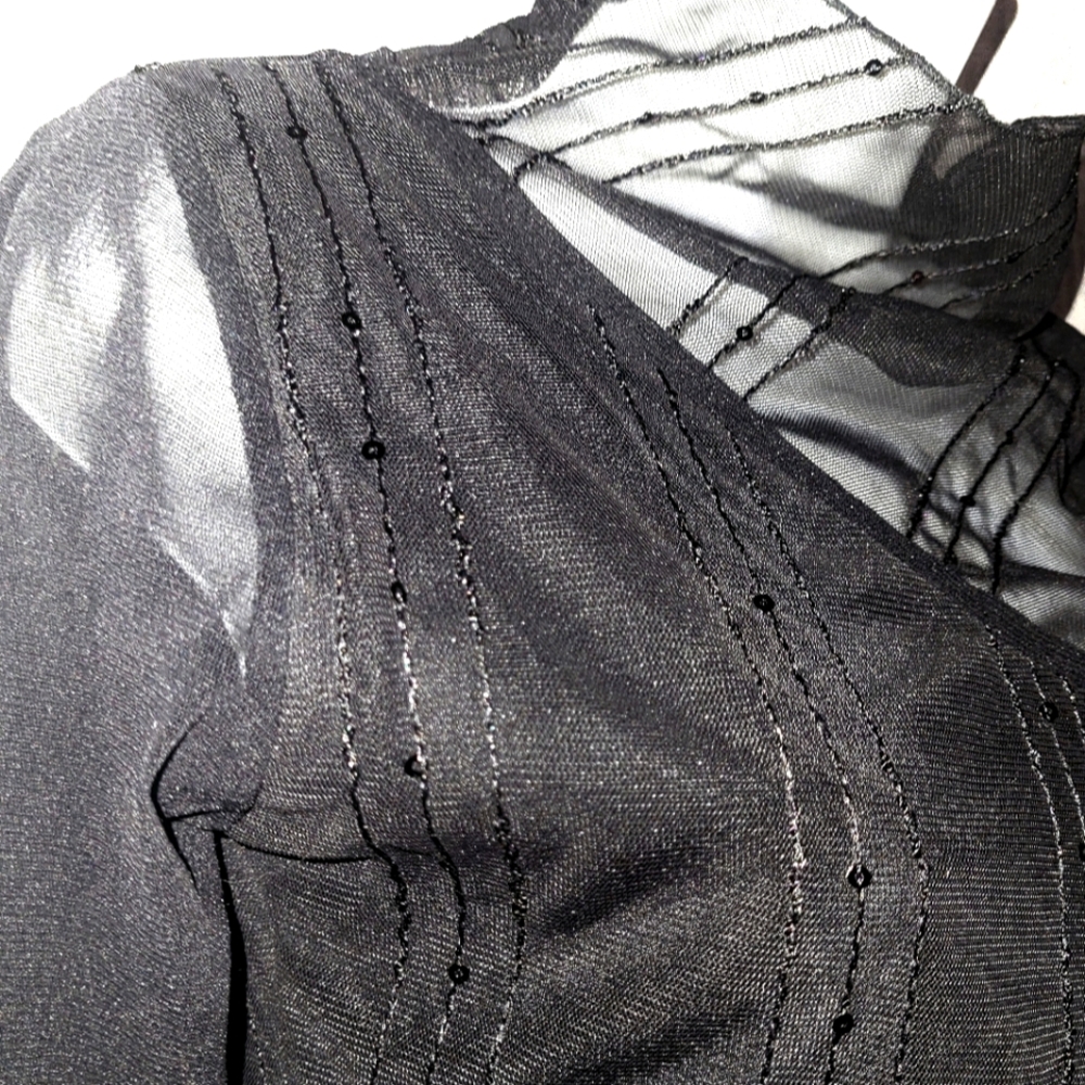 Womens VITAE black elastane Long-sleeved V
